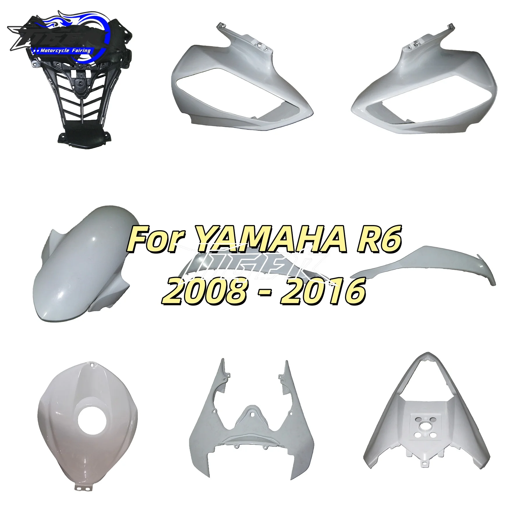 

Front Fender Tank Cover Side Panels Full Fairing Kits Motorcycle Accessories For Yamaha R6 2008 - 2016 Fairing Kit Bodywork Set