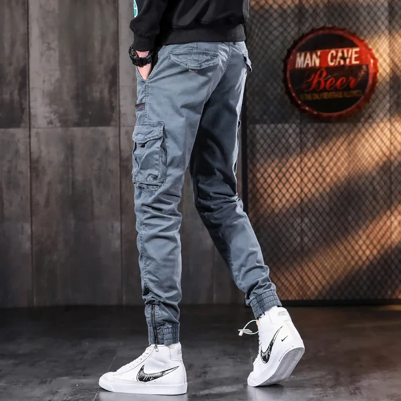 

Fashion Tactical Cargo Pants Men Sport Joggers Casual Streetwear Hip Hop Slim Fit Trousers