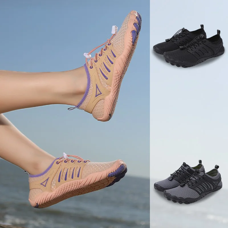 수영 신발 남성 비치 아쿠아 슈즈 여성 퀵 드라이 맨발 업스트림 서핑 슬리퍼 하이킹 워터 슈즈 웨이딩 유니섹스 스니커즈