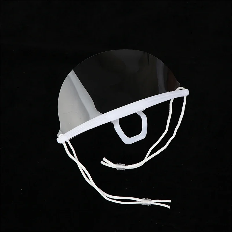 10/20/30 قطعة قابلة لإعادة الاستخدام شفافة مكافحة الضباب قناع غطاء البلاستيك مفتوح الوجه الحرس مطعم المدرسة البلاستيك مكافحة اللعاب الفم درع