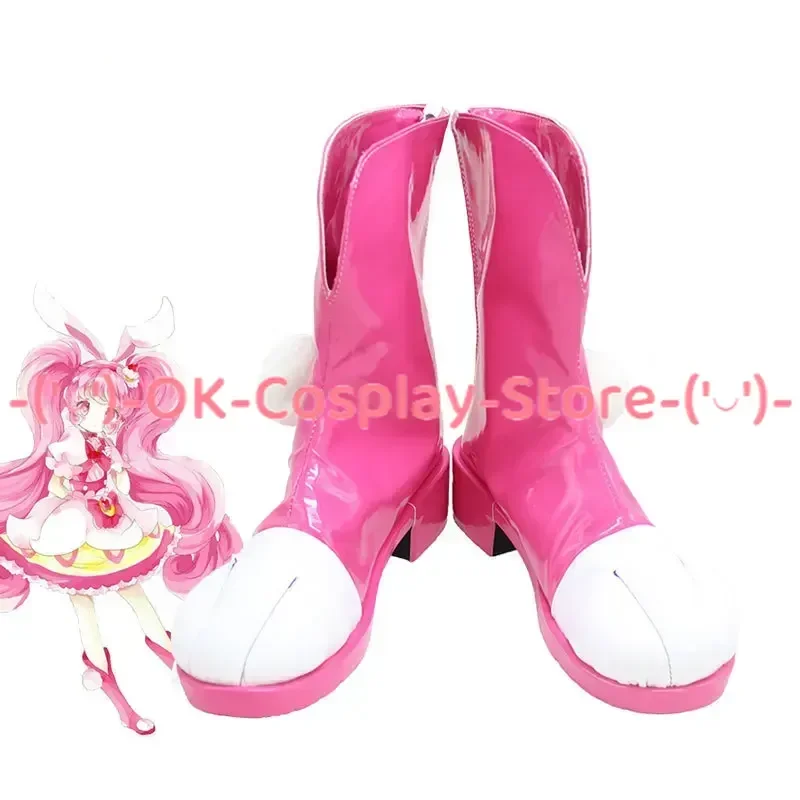 

Игровая обувь для косплея KiraKira Cure Whip Usami Ichika, искусственная обувь для Хэллоуина, реквизит для косплея, изготовленный на заказ