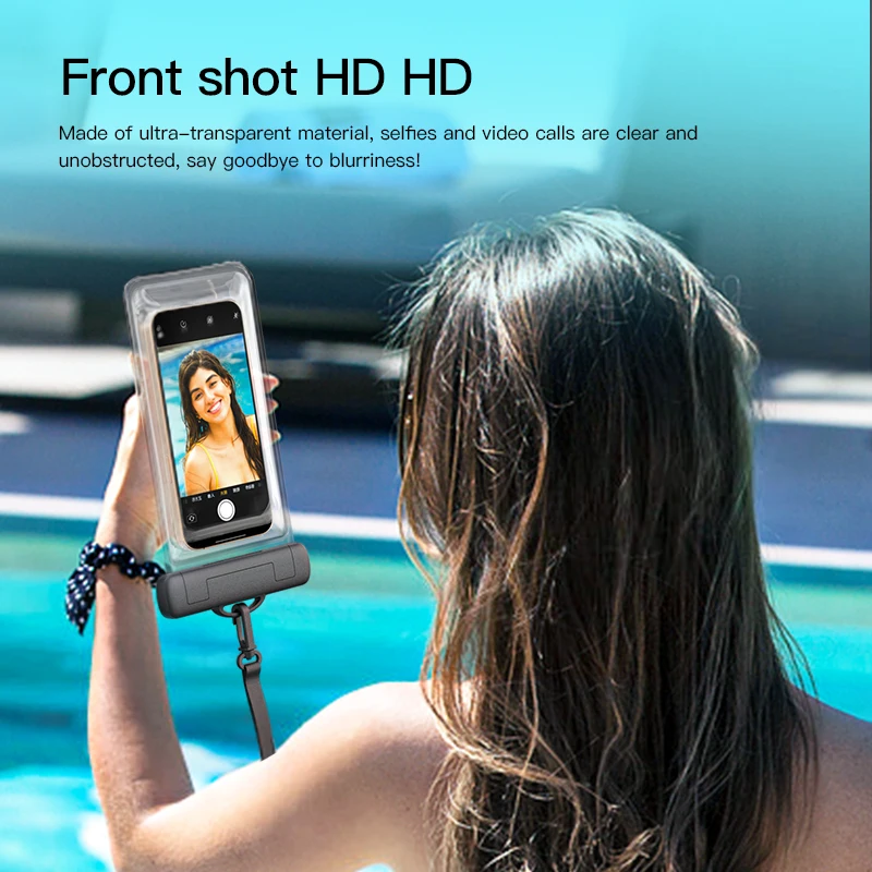 حقيبة هاتف مقاومة للماء للسباحة والغوص: حافظة شفافة ومتوافقة مع شاشة اللمس لهاتف Apple/Huawei