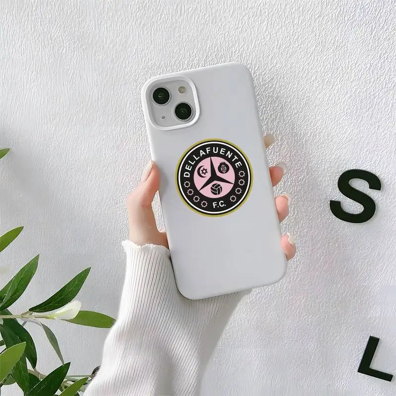 Dellafuente F C Phone Case White Silicone For 14 13 11 12 Mini Pro Max Iphone 6 6s 7 8 Plus Xr X Xs Mobile Phone Accessories