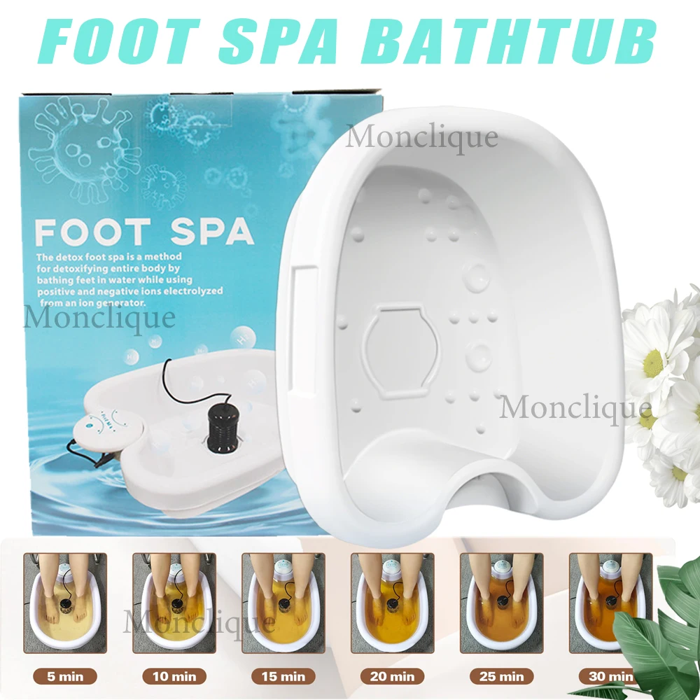 

Footspa BathTub Only Detox Ion Foot Spa Bath Basin Foot Soaking Buckets Sauna Foot Bathtub Vibration Massage Care Arrays Aqua