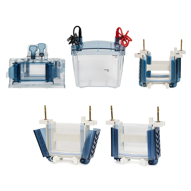 New split-type integrated blue light horizontal electrophoresis device, transfer slot, programmable electrophoresis power supply