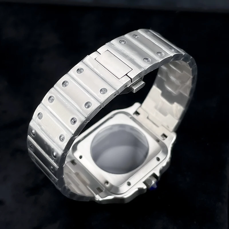 38mm Square Watch Case Stainless Steel NH35 Case Santo Modification Parts For SK Mod Fit NH36 NH35 Movement Watch Case NH35