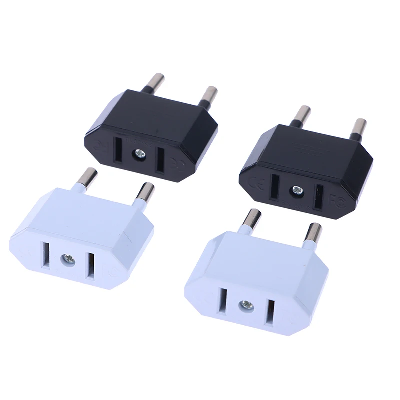 2Pcs EU Adapter Travel Converter Adapter American China US To EU Plug Euro Plug Electrical Adapter AC Electrical Socket