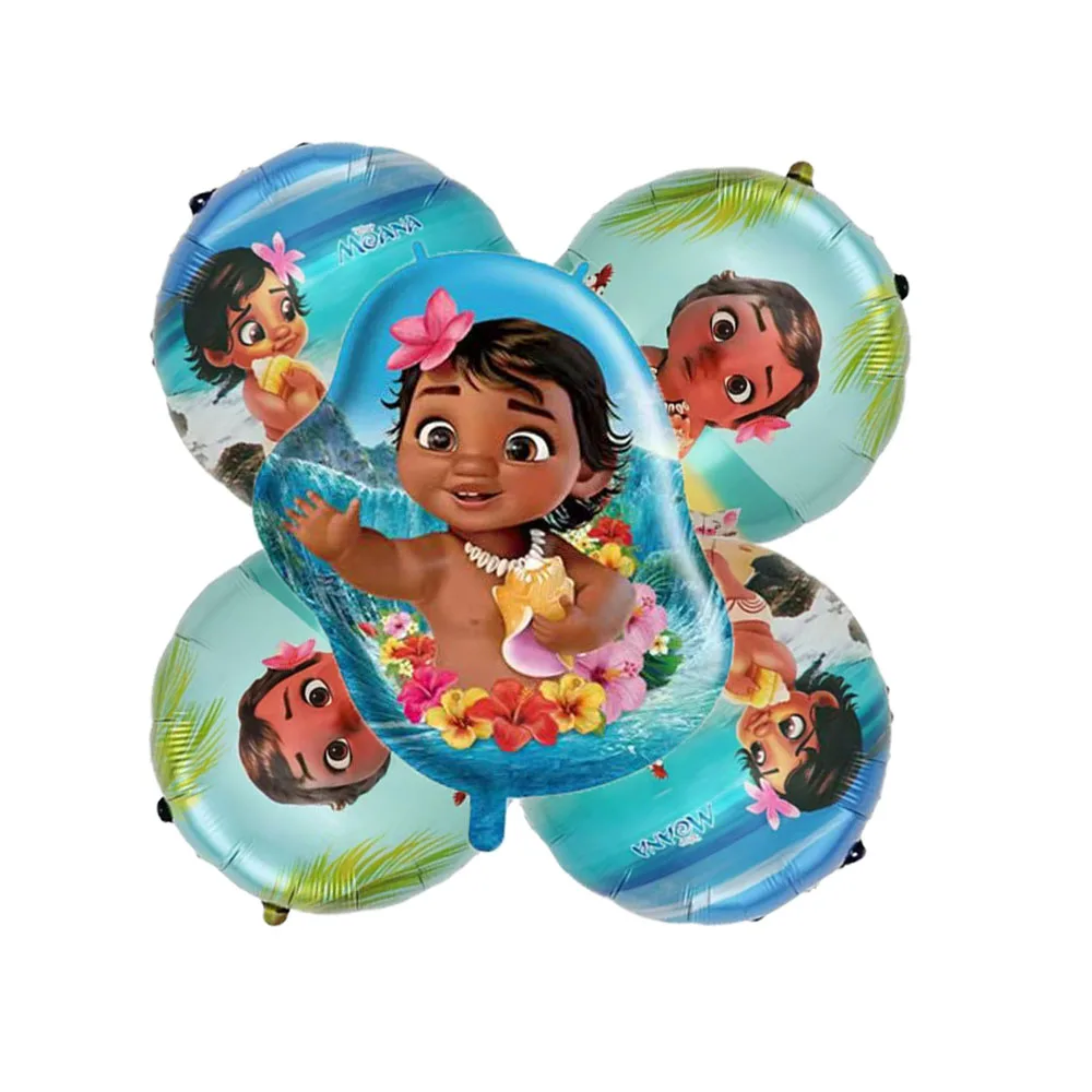 مجموعة بالونات كرتونية من New Ocean Adventure Moana لاستحمام الطفل الأول من 1 إلى 5 سنوات للأولاد والبنات مثل لوازم تزيين حفلات أعياد الميلاد