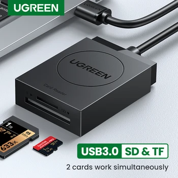 Czytnik kart UGREEN USB3.0 do SD Micro karta SD TF Adapter do laptopa USB do komputera na wiele kart adapter czytnik kart inteligentnych