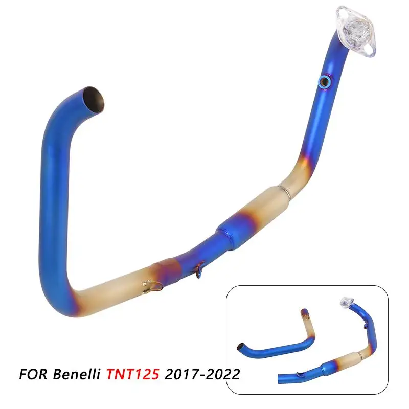 

FOR Benelli TNT125 17-22 Motorcycle Exhaust Front Link Pipe Escape Header Pipe Connect Original Muffler Slip On Stainless Steel