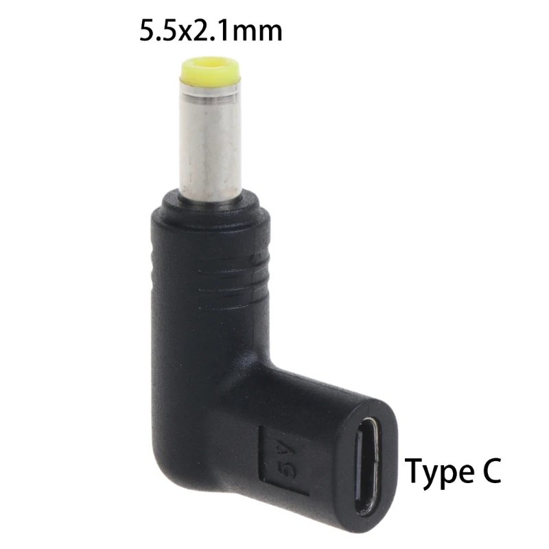 5V USB C 전원 코드 유형 C 5.5 x 2.1mm 수 전원 플러그 커넥터