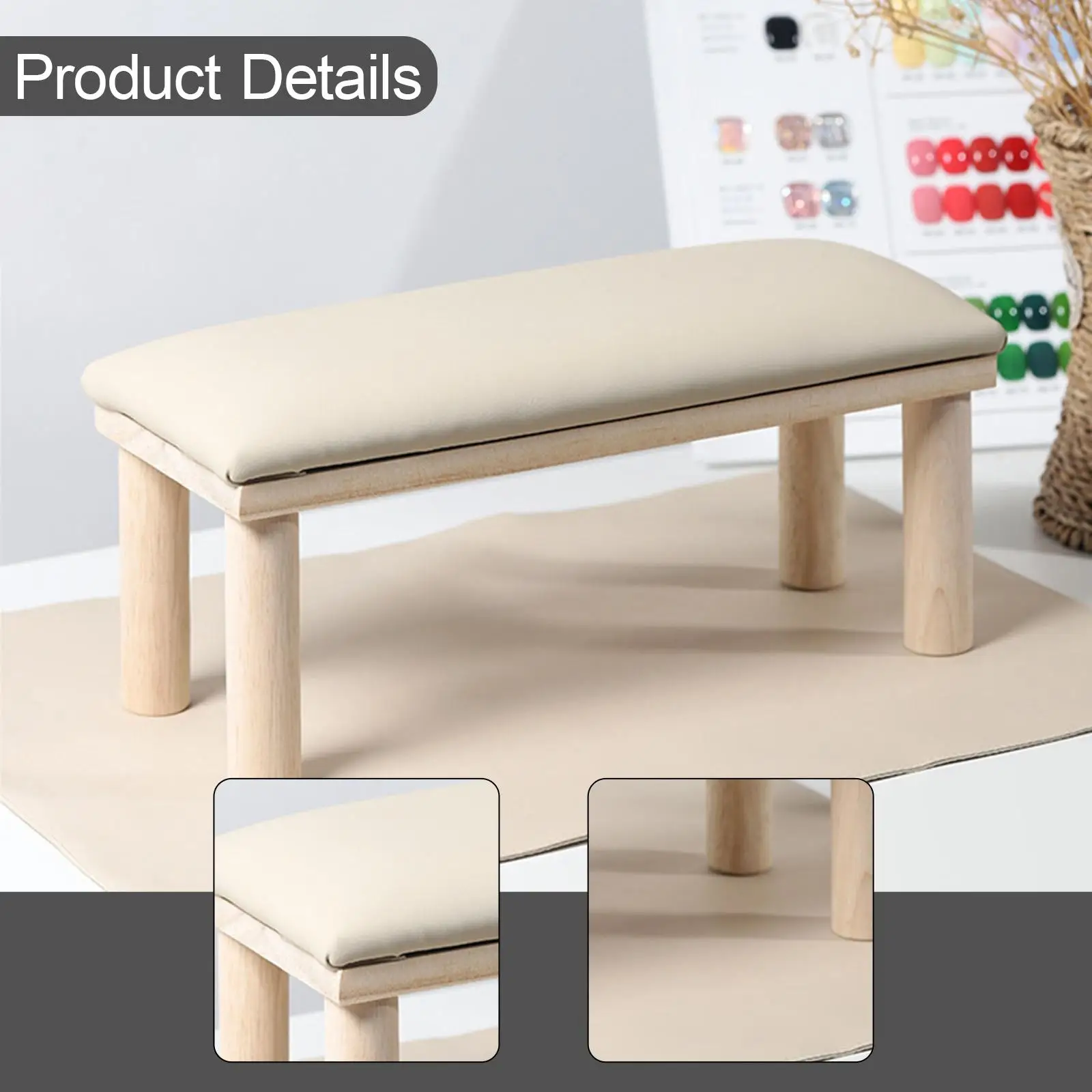 Nagelarmsteun Kussen Nail Art Armsteun Houten Salon Gereedschap Professionele Stijlvolle Zachte Nail Art Apparatuur Manicure Handsteun