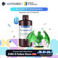 ANYCUBIC ECO UV Resin For LCD 3D Printer Low Odor Safety 405nm UV Plant-Based Resin High Precision Quick Curing