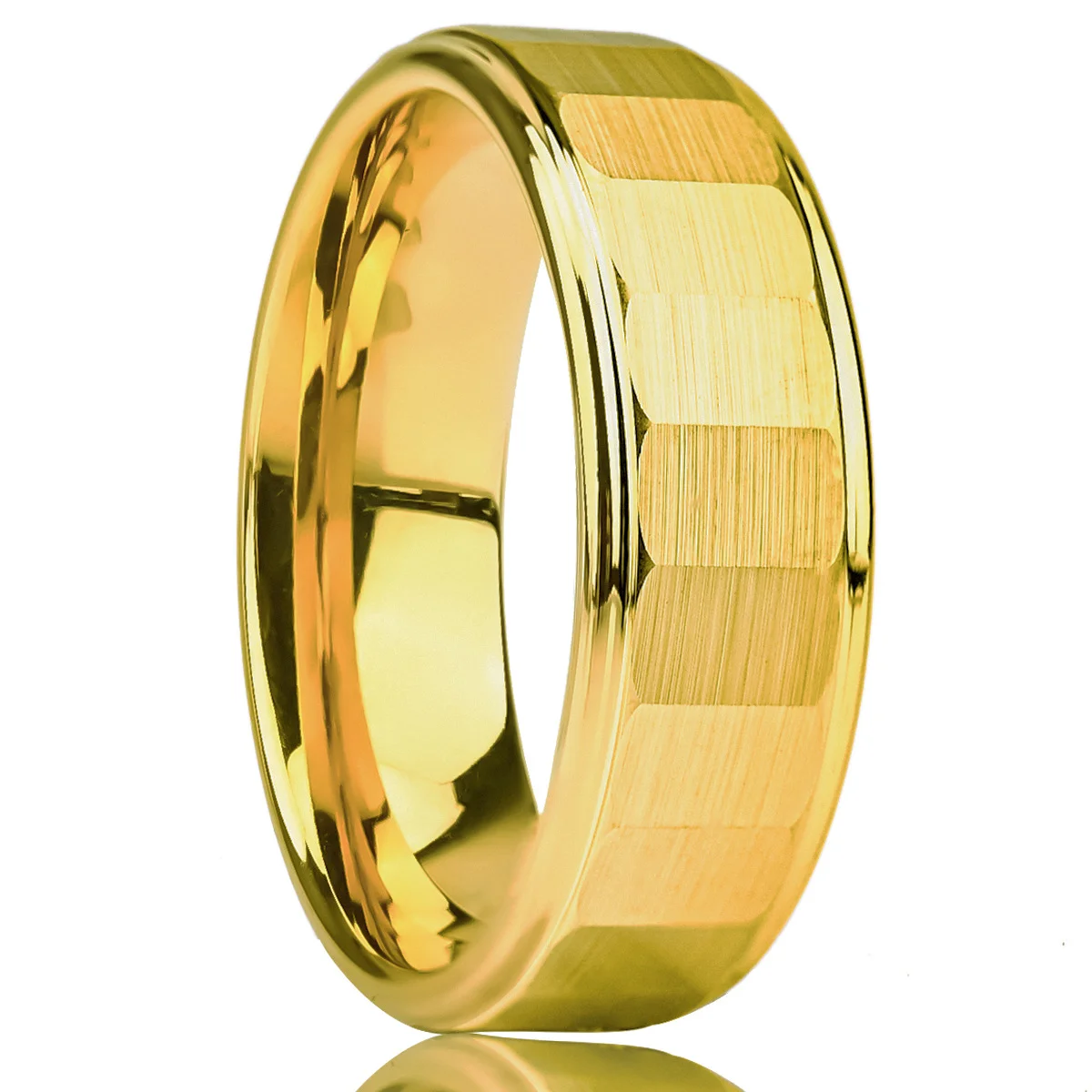 

Бесплатная доставка кольца 8 мм кольцо из карбида вольфрама с кованой отделкой по укусу позолоченный браслет 18 К модный аксессуар для помолвки