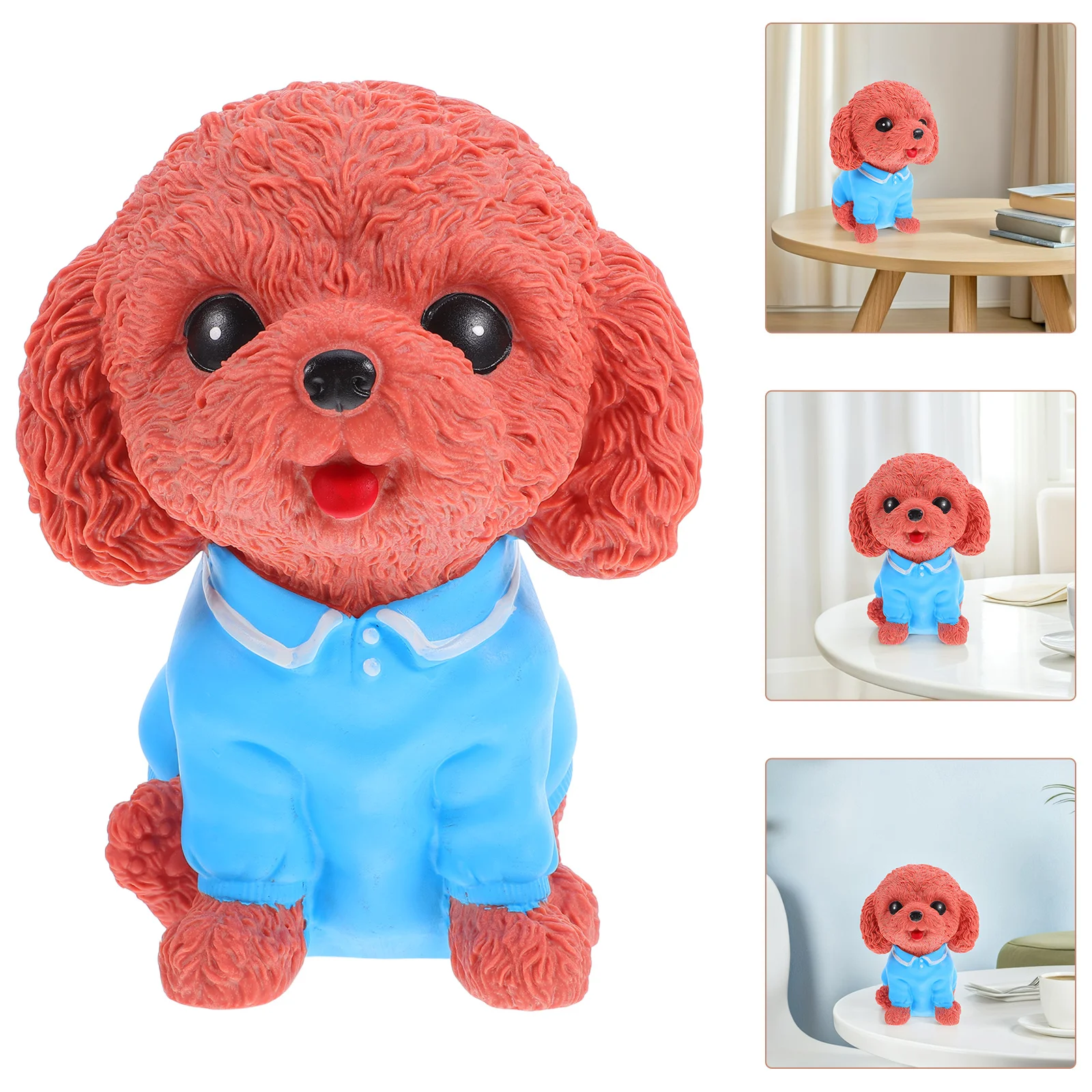 

Safe Rubber Doggy Bank Large Capacity Easy Retrieval Adorable Design for Room Decorations Money Saving Pot Coin Container