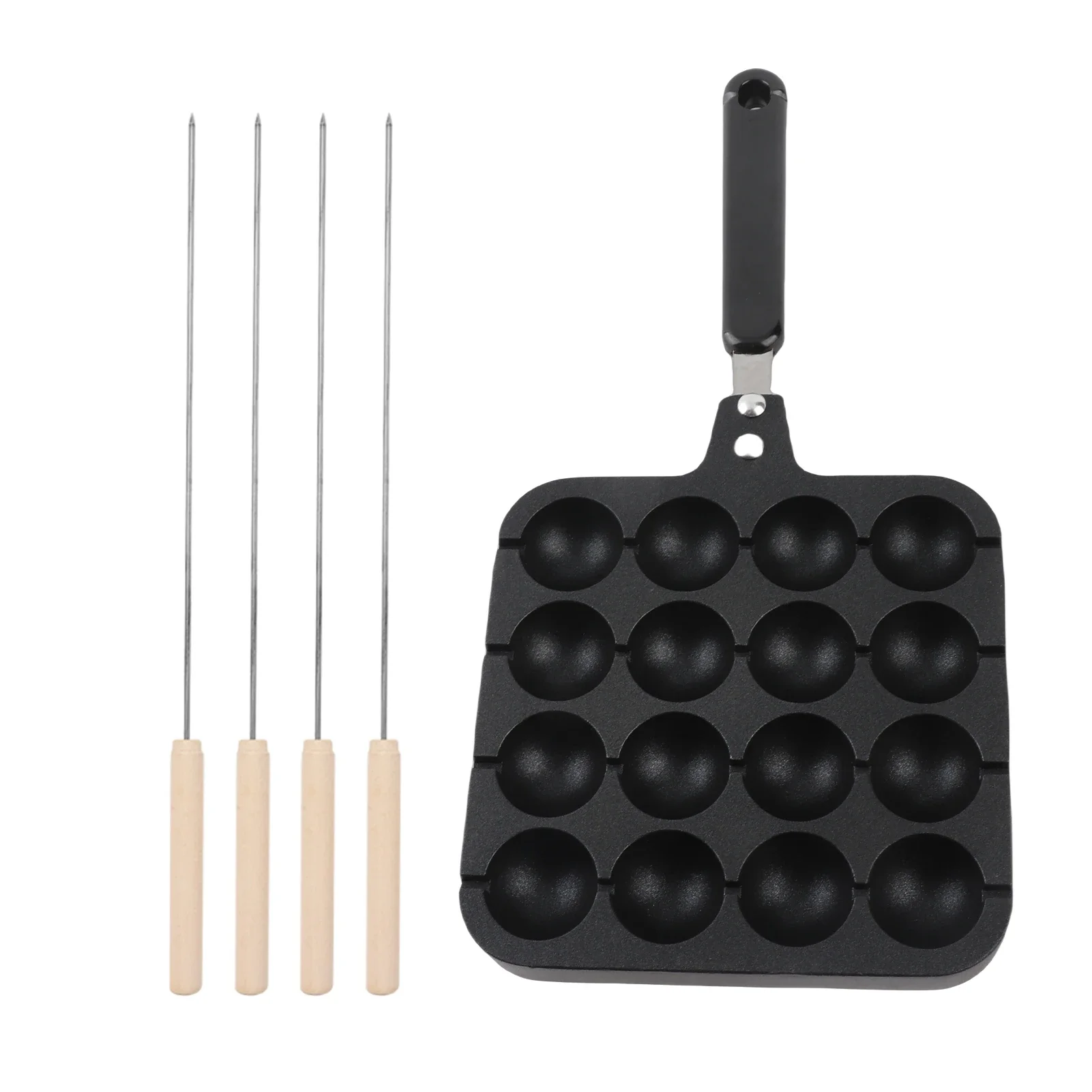 Non Stick Takoyaki Grill Pan Plate Cooking Baking Mold Tray Cooking Ham Pan Breakfast Maker Round pancakes Frying Pot JJ436