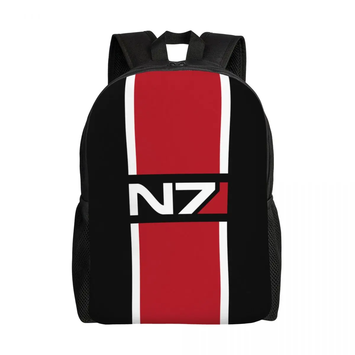 Customized Mass Effect N7 Backpacks Men Women Casual Bookbag for College School Alliance Military Video Game Bags