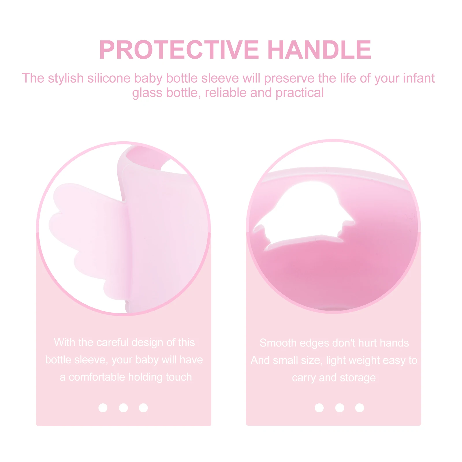 

Baby Bottle Cover Anti Drop Silicone Pink Infant Glass Sleeve Durable Wear Resistant Practical Gift Feeding Accessories