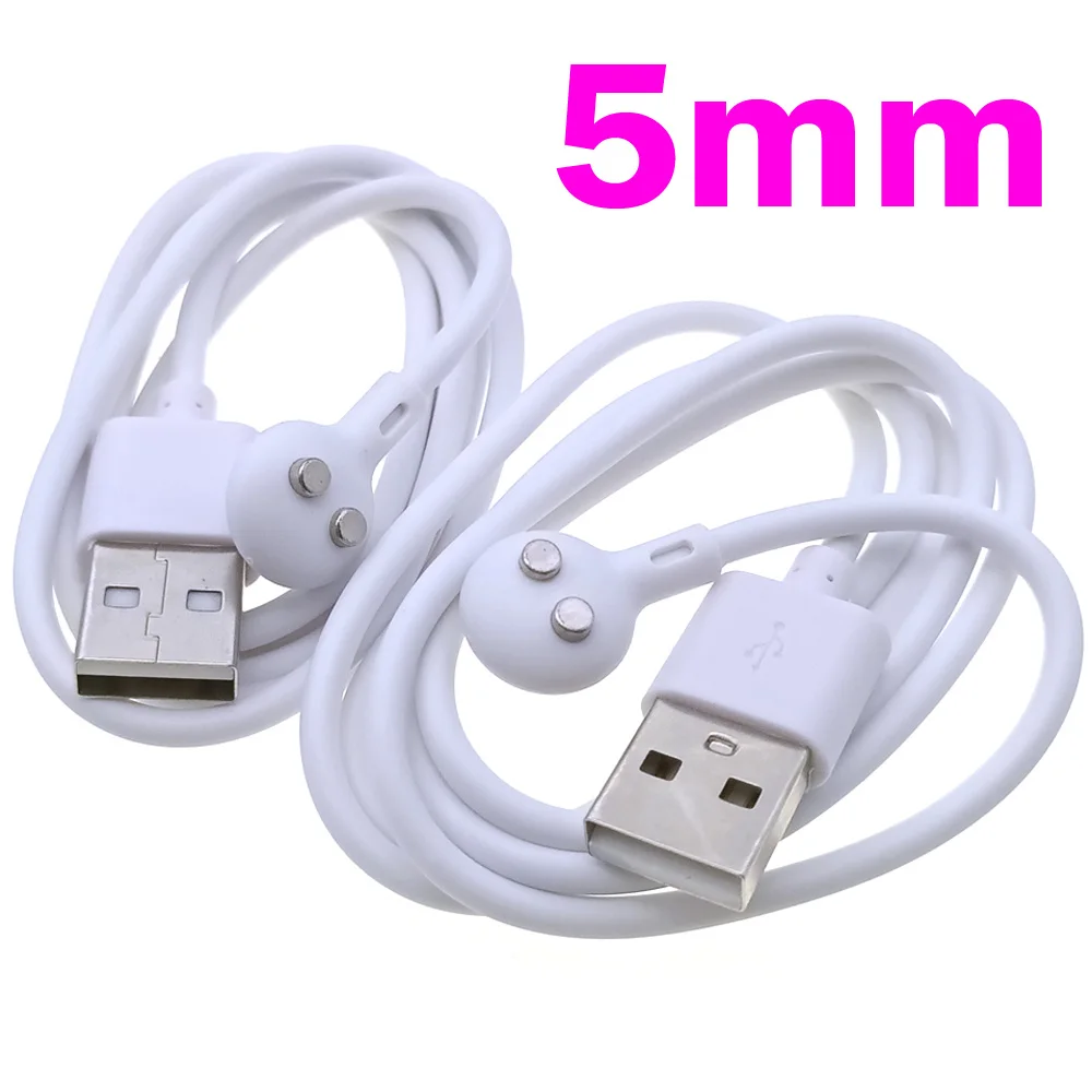 2Pin Magnetic Charging Cable center spacing 5mm Magnet Suctio USB Power charger for Beauty instrument Smart device 80cm