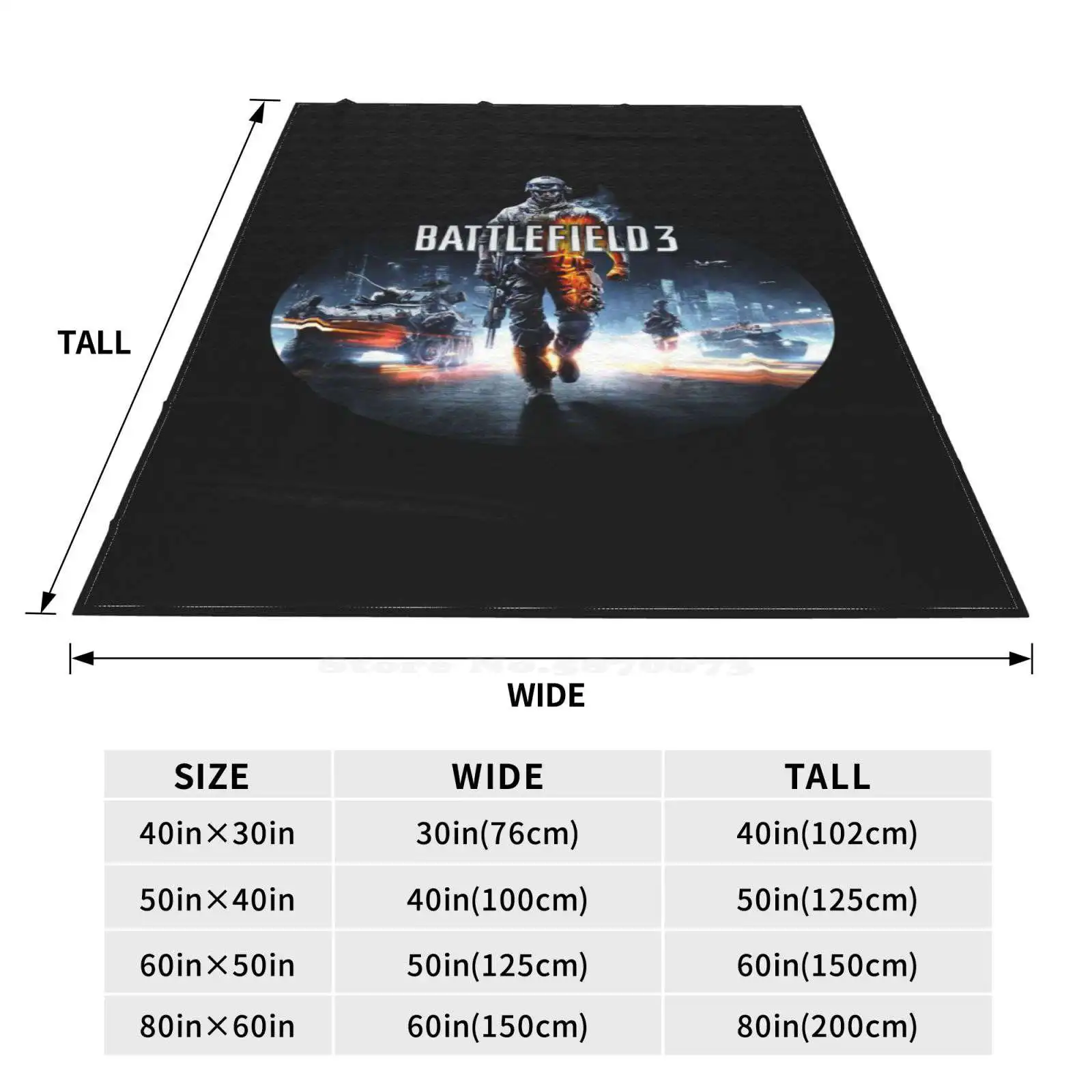 Bf3 Soft Warm Throw Blanket Bf3 Bf4 Bfv Shooter Games Ps4 Pcgamer Guns War Bf2042 image 4