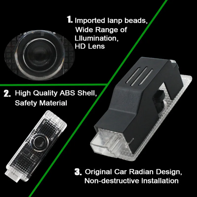 BMW E90 E92 M3 E60 E61 E65 F01 F02 F10 F30 F48 G30 G38 X1 X2 X3 X4 X5 X6 X7 용 자동차 액세서리 LED 라이트 도어 프로젝터 램프