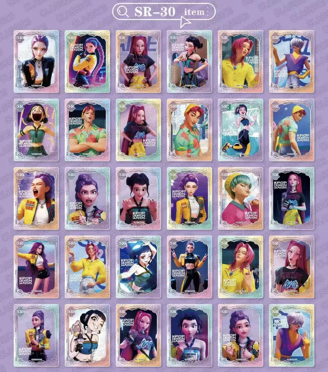 K-Pop-Demon Hunters Card Rare Anime Character Games Collection Card Blind Box Children's Toys Christmas Gifts