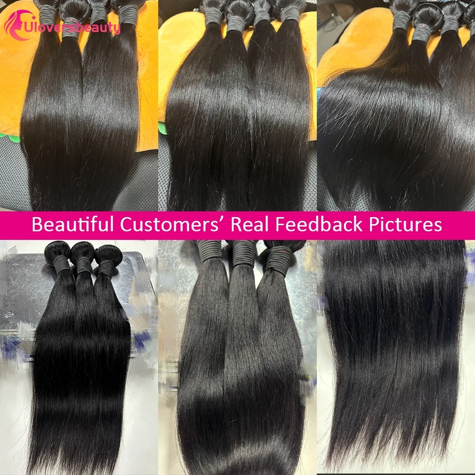 Paquetes de Cabello Humano Lacio 12A, Virgen, Negro Natural, 18-24 Pulgadas 3