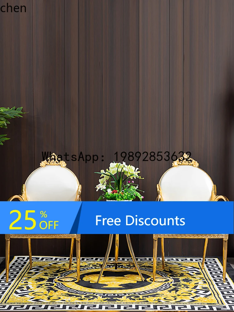 

villa retro comfortable casual copper flannel chair to discuss hotel flannel special tables and chairs