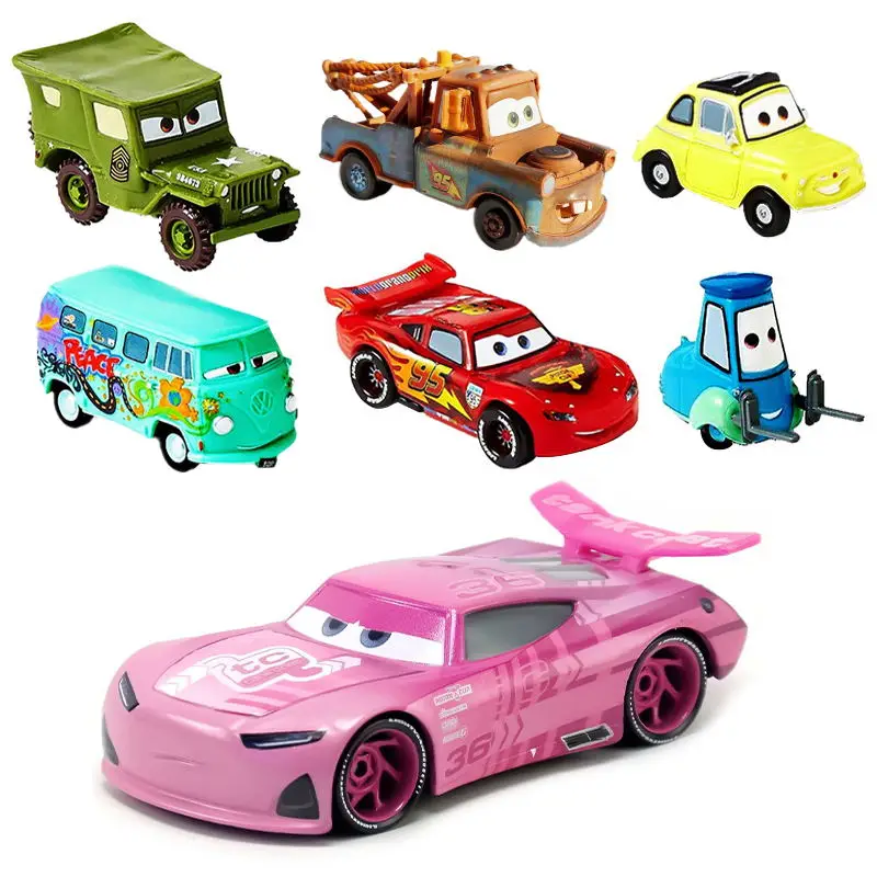 Disney Pixar Cars 2 3 Toy Lightning McQueen Truck Fritter Mack Diecast metal mini racing Car 1 dinoco racer original Kid Gift