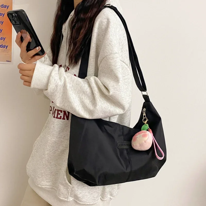 حقيبة كتف نسائية كاجوال من النايلون موضة كورية بسيطة على طراز الكلية حقيبة كروس ذات سعة كبيرة حقيبة يد للسيدات #3