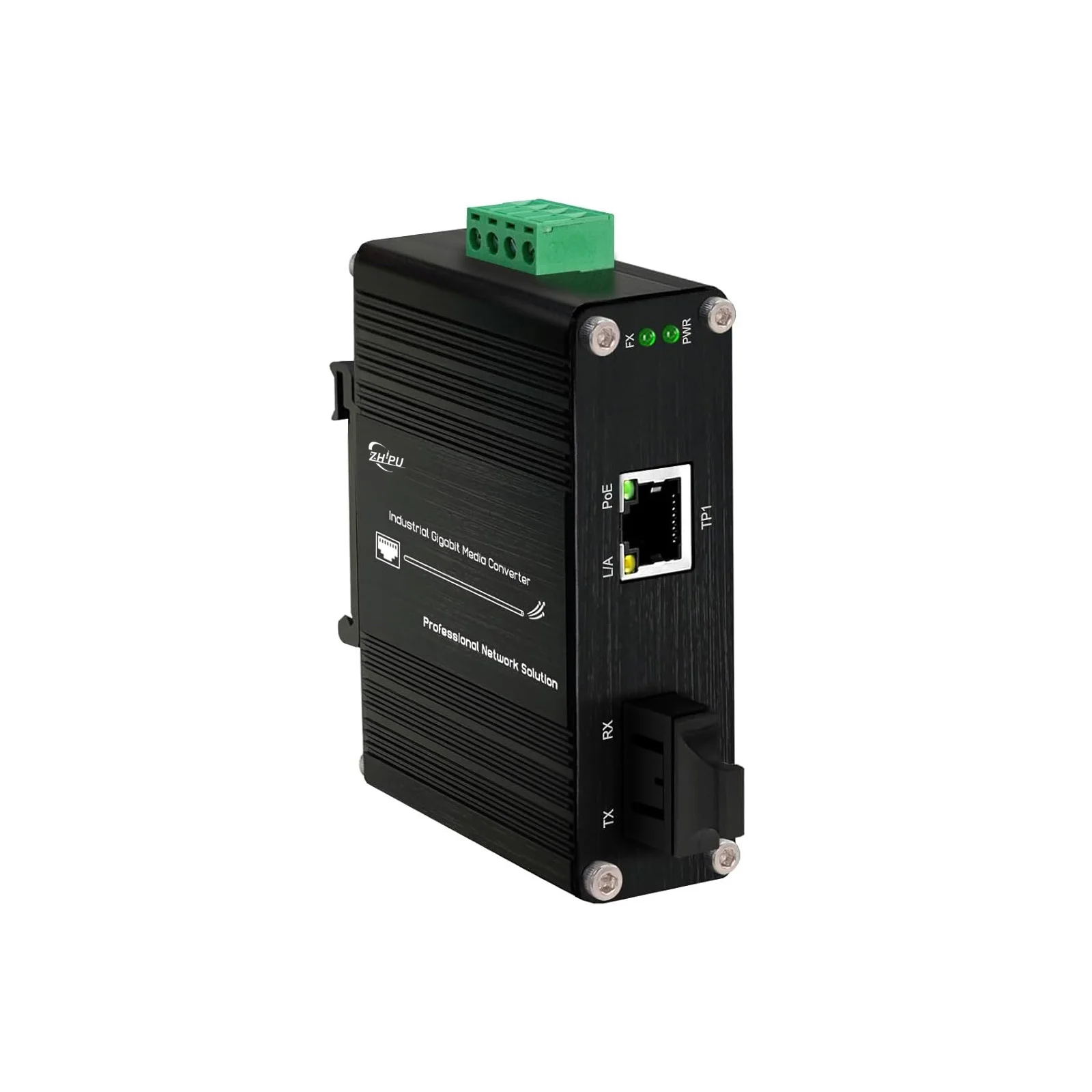 Industrial Fiber Media Converter 1RJ45 1SC Din Rail 10/100/1000Mbps Gigabit Ethernet Switch (PoE)