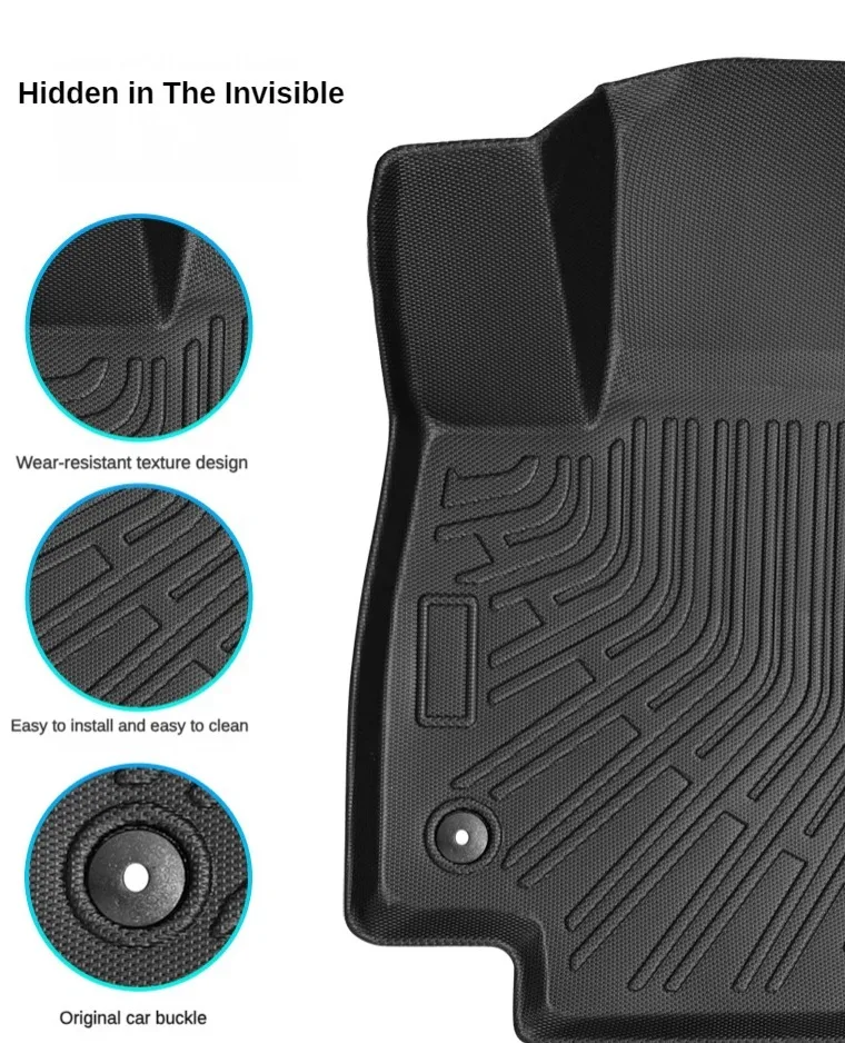 TPE Floor Mats For KIA EV9 2023-2025 6/7seats EV LHD Waterproof Anti-Slip Custom Fit All-Weather accessories