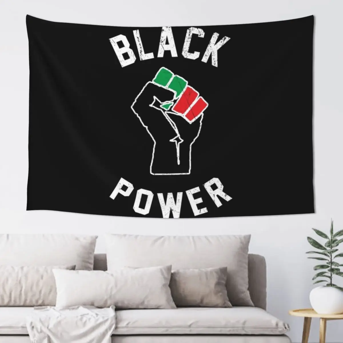 

Black Power Fist Tapestry Home Decorating Room Decorations Aesthetics Tapestry