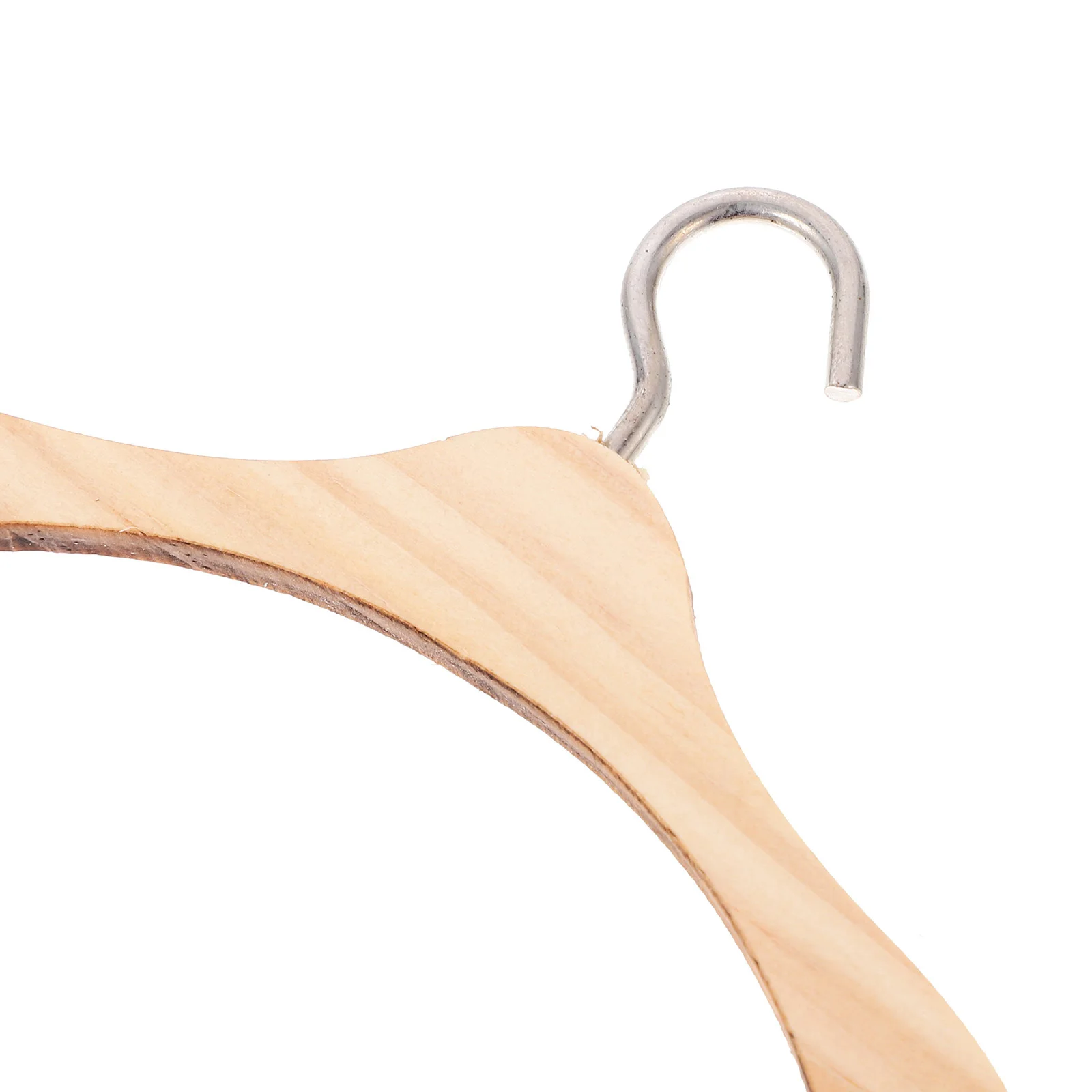 

10Pcs Mini Wooden Hanger 10Cm Natural Wood Clothing Hanger for Dollhouse Closet Organizer Kids Room Tidy Essential Accessory