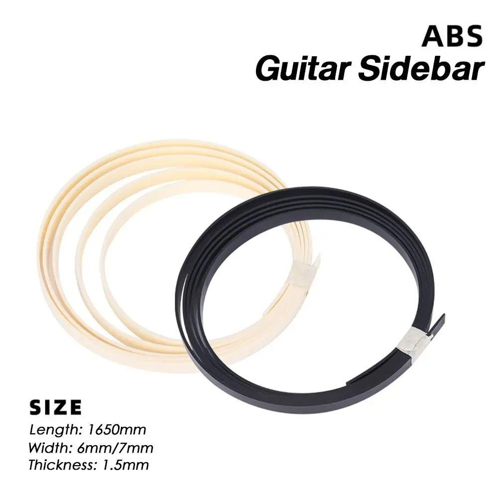 2pcs Accessories Guitar Bass Ukulele ABS Plastic Binding Edging Guitar Parts Making Edging Strip Edging Edging Inlay