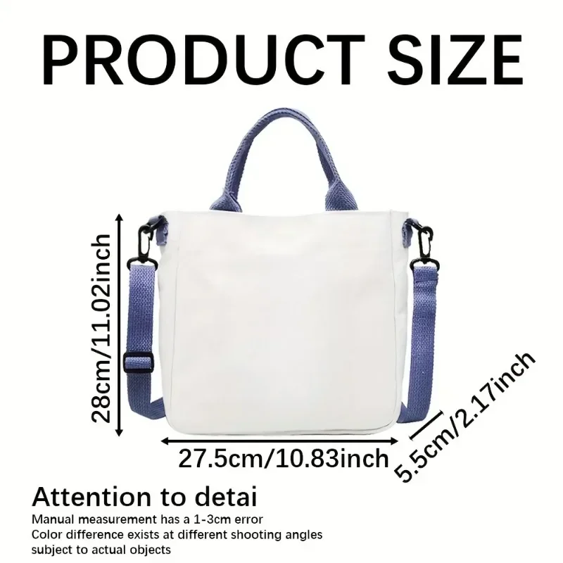 Bolso de hombro Kpop Demon Hunters, bolso de dibujos animados, bolso cruzado de gran capacidad, bolsa de almacenamiento de lona portátil a la moda, regalo