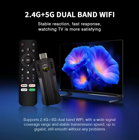 4K Ultra HD Streaming Smart TV Stick MX10 X1 with 2GB RAM 16GB Storage WiFi Voice Remote Android 13 Set Top Box Fire Stick
