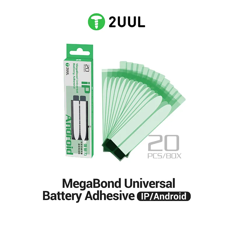 2UUL BA02 MegaBond Universal Battery Adhesive For iP/Android (20Pcs/Box) Strong Adhesion Phone Repair Tools