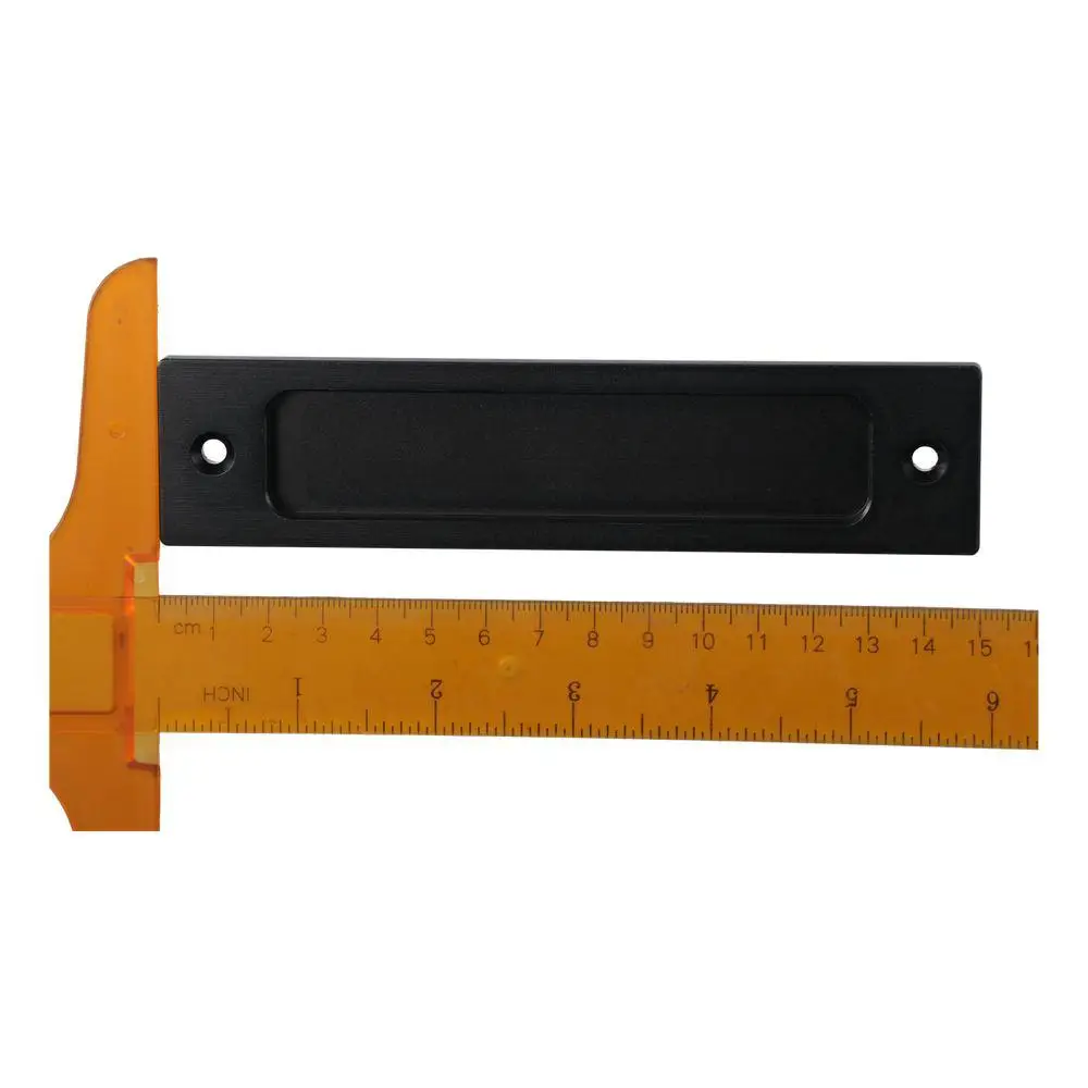 มือจับประตูโรงนาโลหะผสมสังกะสีสีดำ6นิ้วแบบดึงสี่เหลี่ยมดึงได้ล้างประตูโรงรถประตูบานเลื่อน