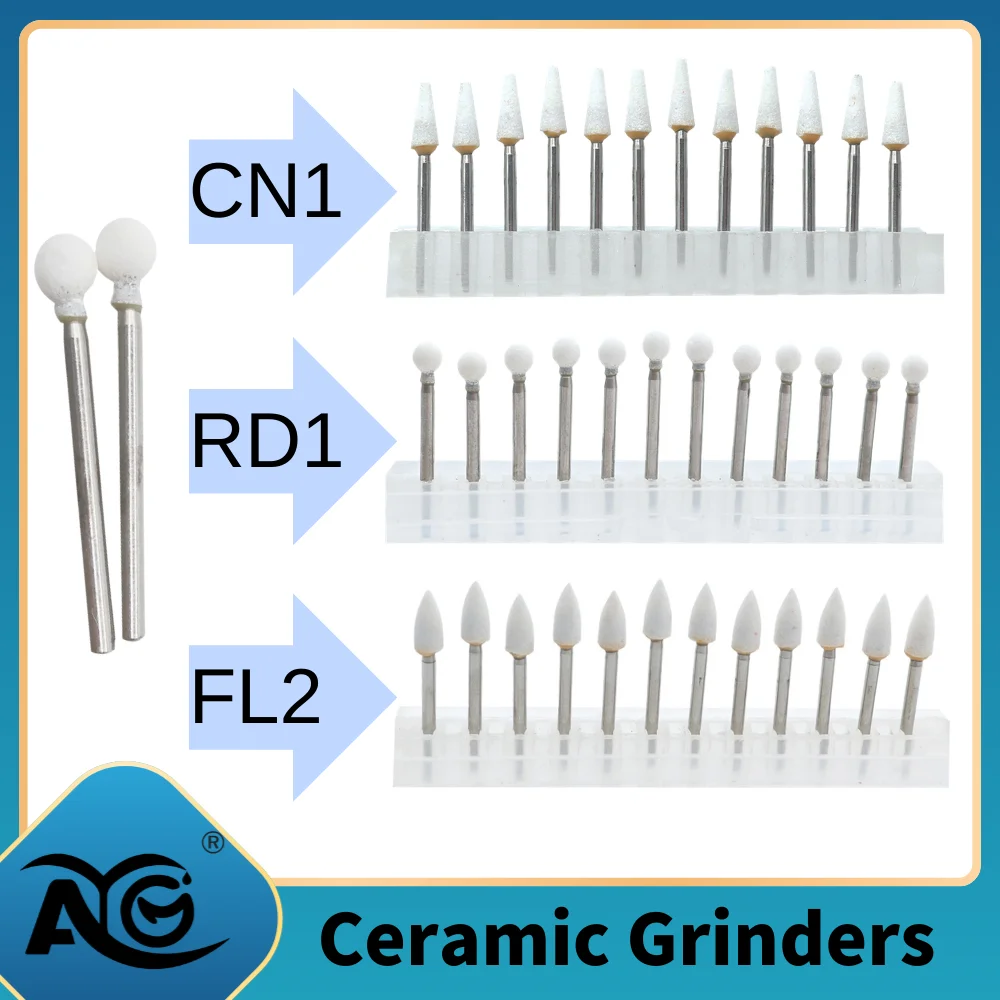 

AG 12Pcs/Pack Dental Polishing Stone Handpiece Burs FG Cone Flame Dentist Teeth Whiting Dentist Tools Ceramic Grinders Care