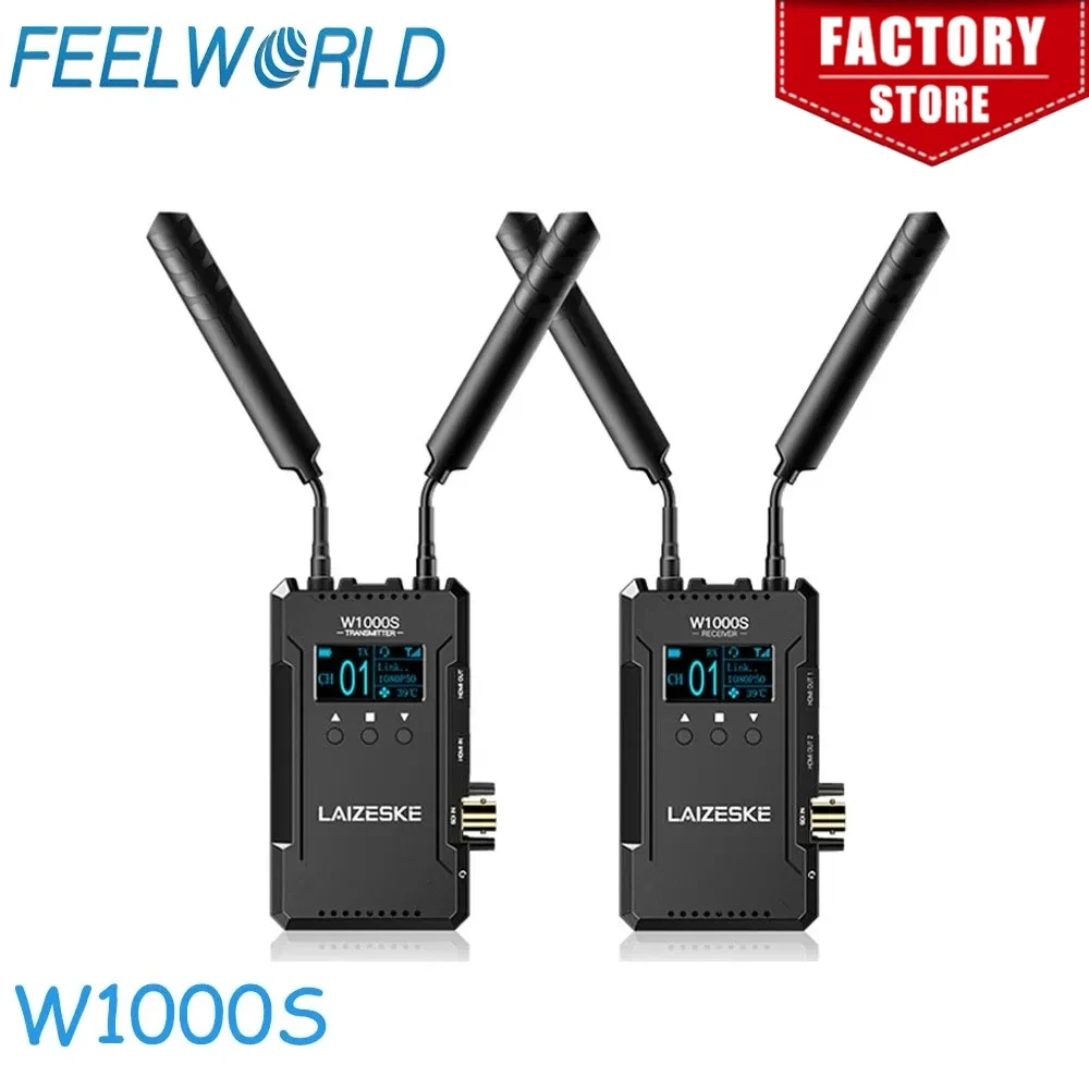 FEELWORLD LAIZESK W1000S 1082P HD 1000FT Dual HDMI SDI Input And Output Wireless Video Transmission System Full Duplex Intercom