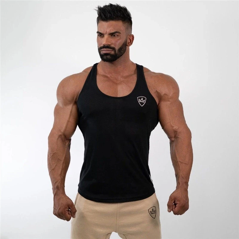 2024 mens tank tops shirt gym tank top fitness clothing vest sleeveless cotton canotte bodybuilding ropa hombre man clothes wear