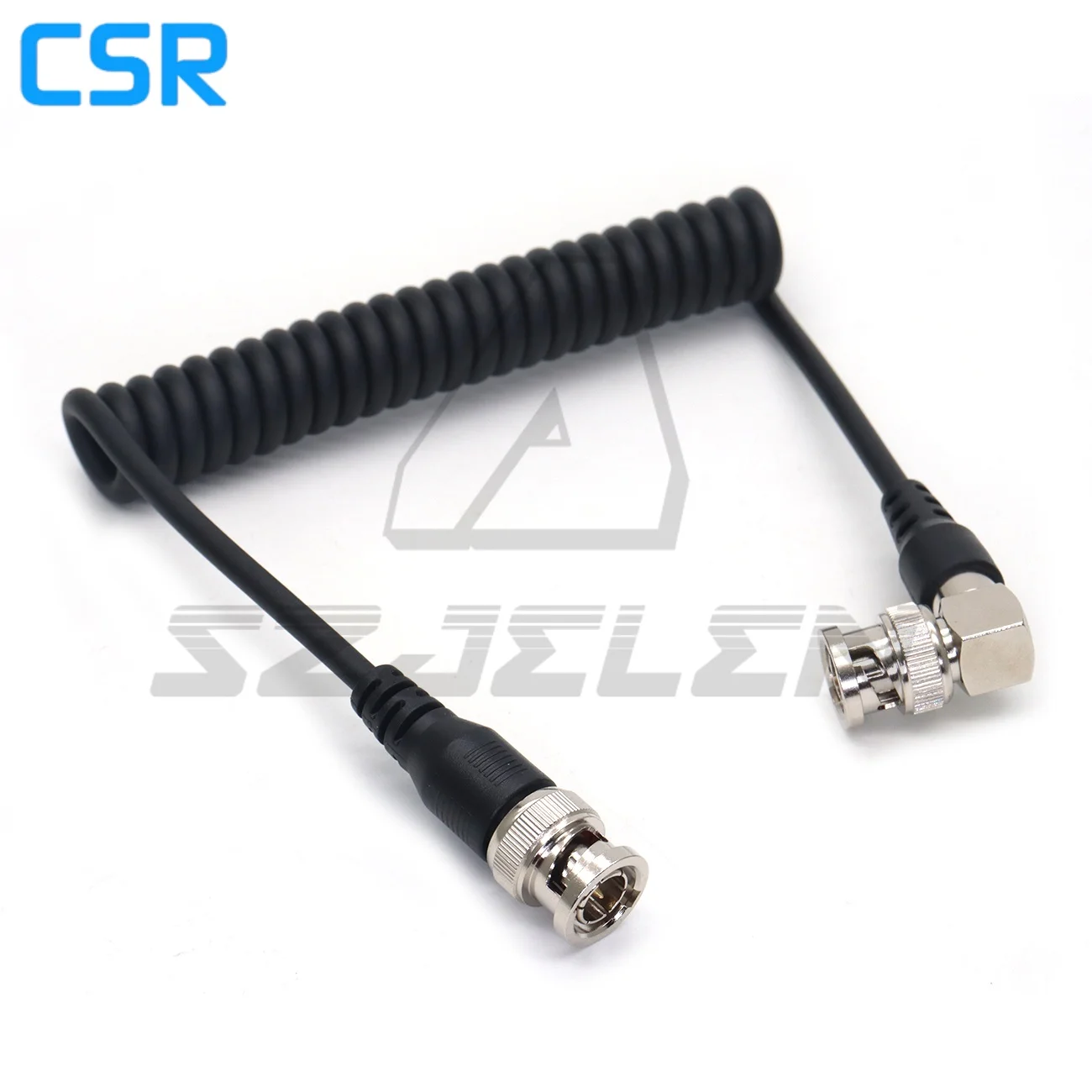 Right Angle BNC To Right Angle BNC Spring Cable SDI 12G Video Cable 75 Ω Coaxial Cable Camera Video Transmission Line