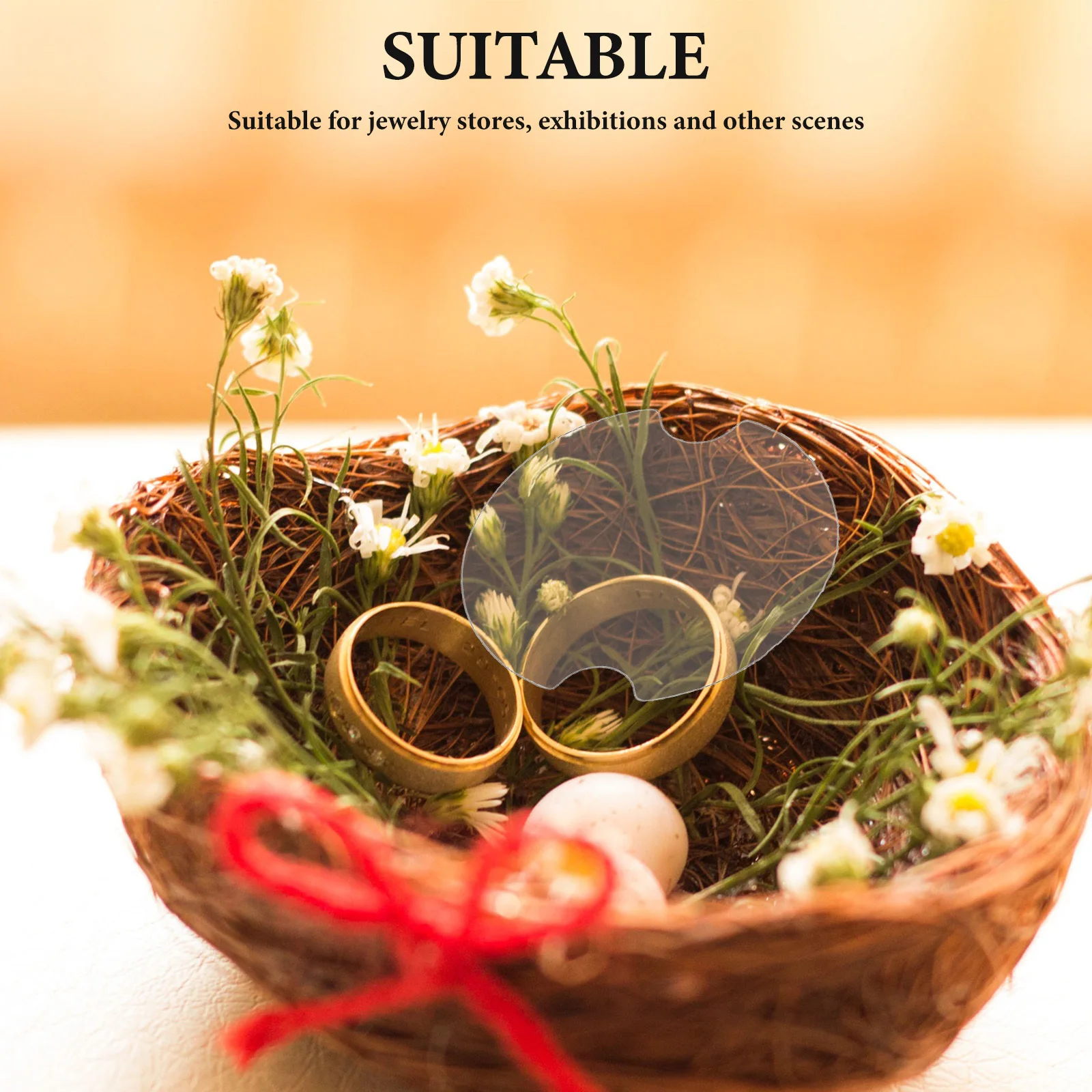 

10Pcs Ring Display Stand Plastic Clear Round Sheets Jewelry Organizer Holder Retail Shop Photo Props Plastic Display Frame