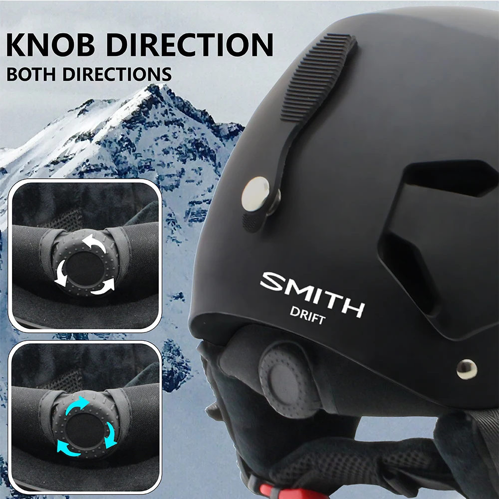 mens smith helmet Level MIPS Men's Snowboard profile design with a durable hardshell exterior SMITHDRIFT Unisex Ski Helmet Half-covered