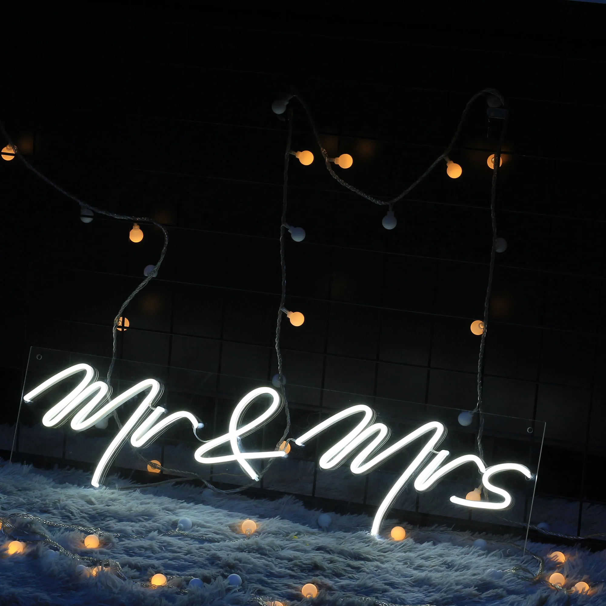 

Custom Waterproof Flex Wedding Neon Sign mr&mrs Handmake Love Neon For Engagement wedding ceremony Valentine's Day decoration