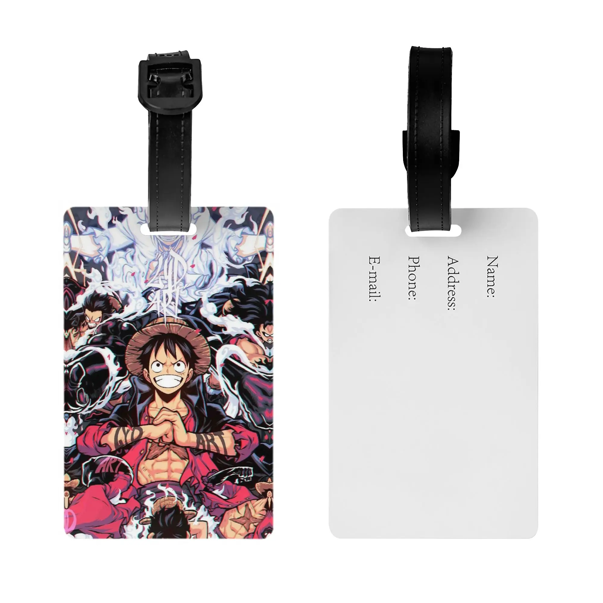 Custom Anime One P-Pieces Luggage Tags Custom  Baggage Tags Privacy Cover ID Label