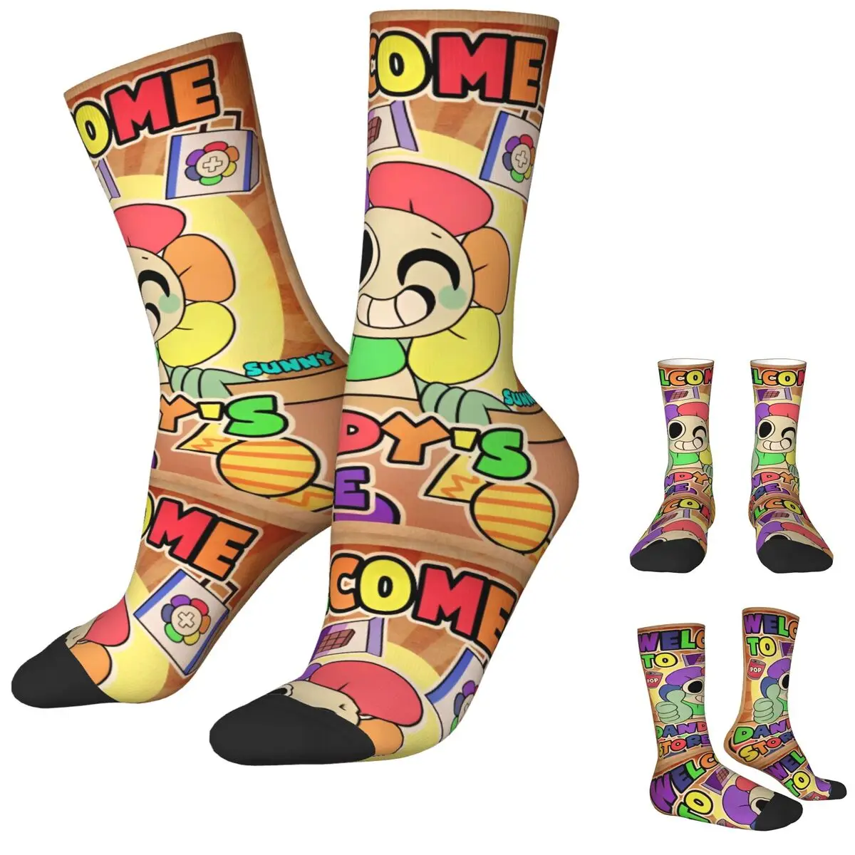 

New Men's Socks Harajuku Dandy's World Cartoon Sock Horror Game High Quality Women Socks Spring Summer Autumn Winter