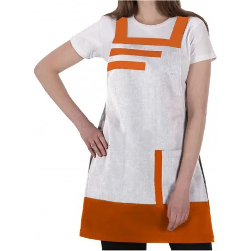 Medusa Forma Bib Apron Chef Barista Cook Barber Tattoo Waiter Apron Orange