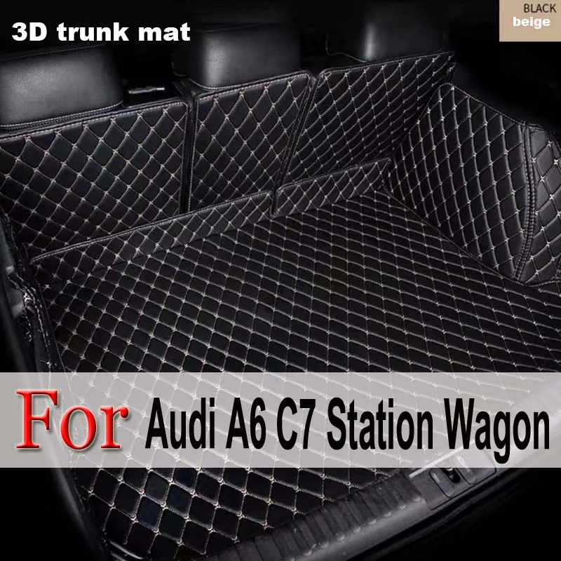 Car Mats For Audi A6 C7 Station Wagon Estate 4G 2011~2018 Waterproof Protection Pads Car Rear Trunk Mats Coche Car Accessories